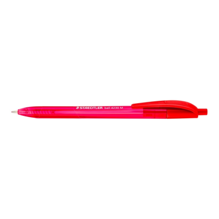 stylo-bille rose, capuchon rouge