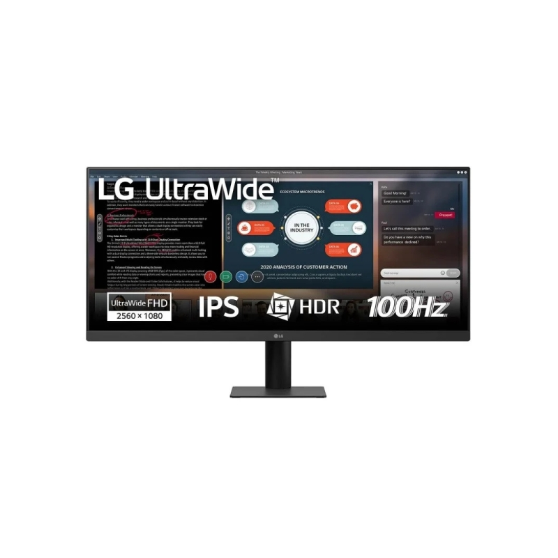 Moniteur ultra-large LG 29" LCD IPS WFHD 100 Hz HDR FreeSync - 21:9 - HDMI, DisplayPort - VESA 100x100 - Noir