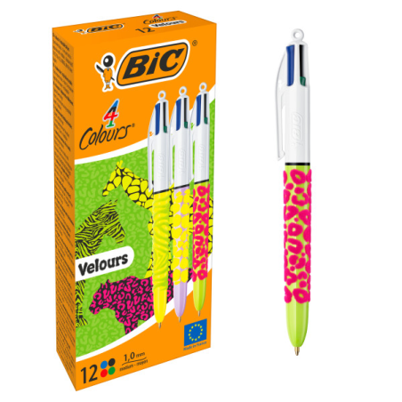 Stylos BIC 4 couleurs Velours