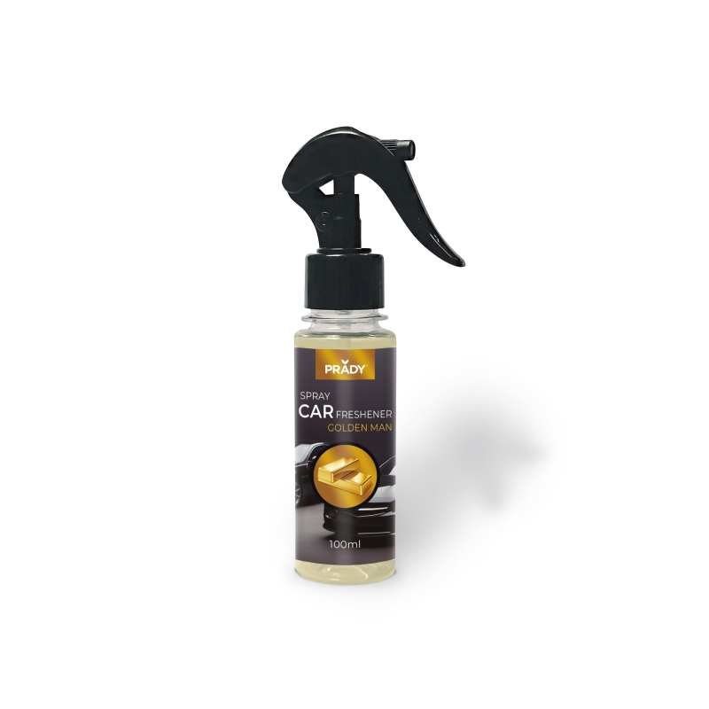 Désodorisant pour voiture Prady Golden Man - Flacon de 100 ml - Vaporisateur
