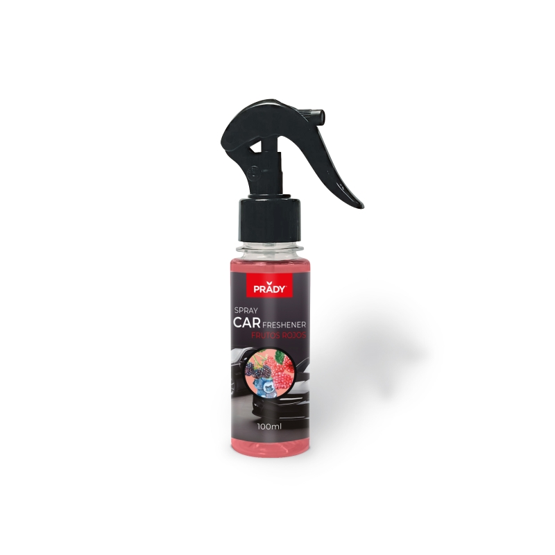 Désodorisant pour voiture Prady Fruits rouges - Flacon de 100 ml - Vaporisateur