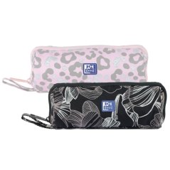 LOT de 4 Trousse ronde Oxford Dream Tech - Ouverture complète - 8 compartiments - Fermeture élastique Kangoo compatible avec