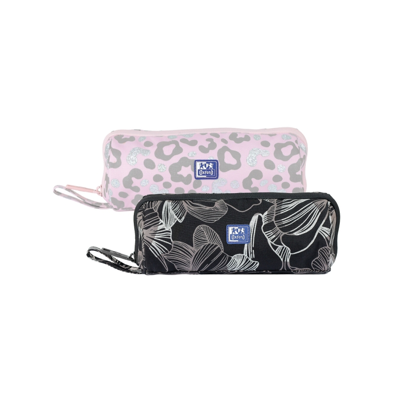 LOT de 4 Trousse ronde Oxford Dream Tech - Ouverture complète - 8 compartiments - Fermeture élastique Kangoo compatible avec