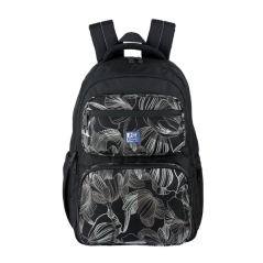 Sac à dos scolaire Oxford Dream Tech à imprimé floral 25 L - 2 compartiments et 10 poches - Dos ergonomique respirant