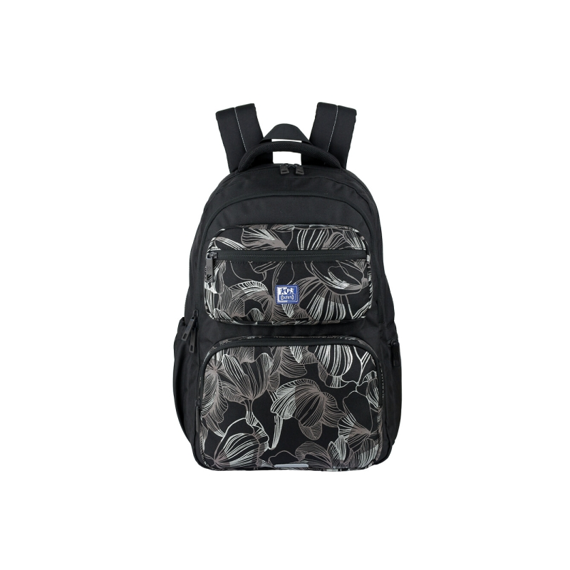 Sac à dos scolaire Oxford Dream Tech à imprimé floral 25 L - 2 compartiments et 10 poches - Dos ergonomique respirant
