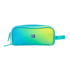 Trousse Oxford à dégradé - 3 fermetures éclair - Poignée latérale - Fabriquée à partir de matériaux recyclés - Vert citron