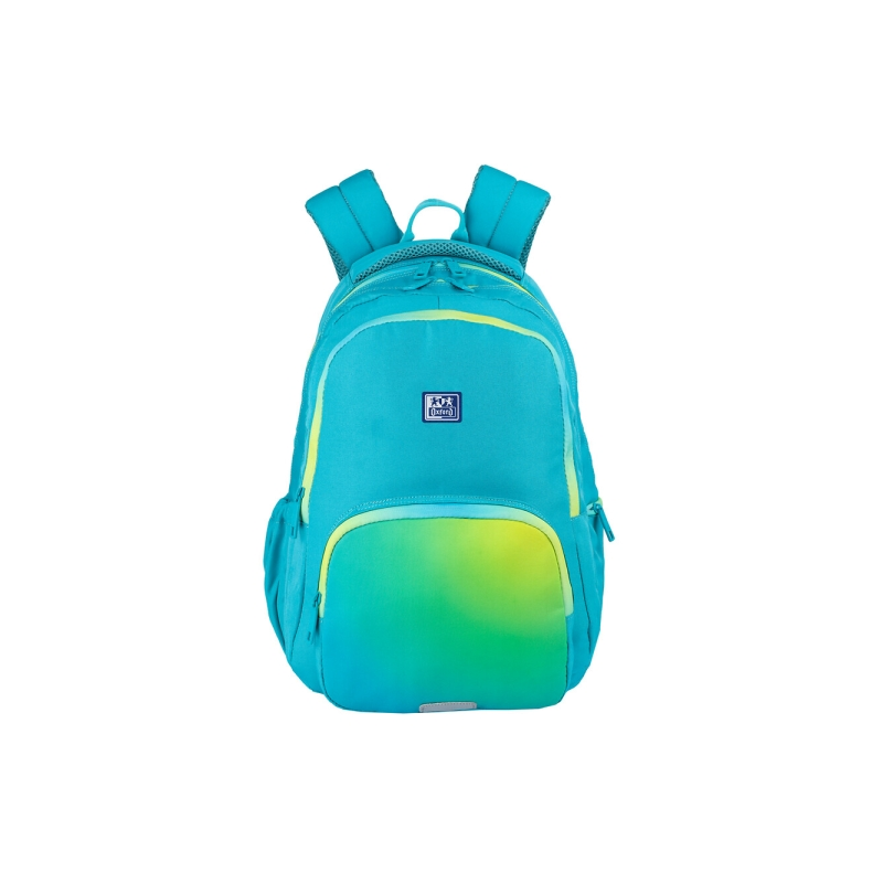 Sac à dos scolaire Oxford Gradient 25 L - 3 compartiments et 11 poches - Dos ergonomique respirant - Bretelles rembourrées et