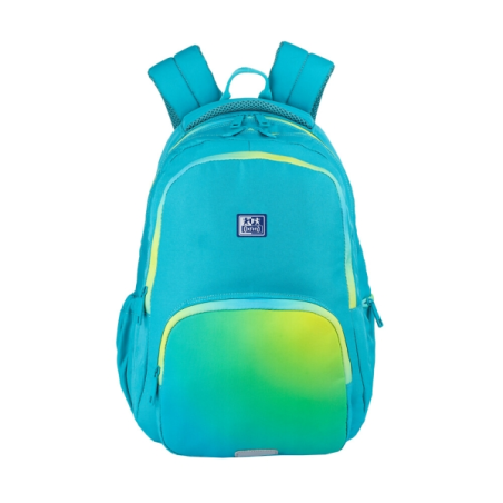 Sac à dos scolaire Oxford Gradient 25 L - 3 compartiments et 11 poches - Dos ergonomique respirant - Bretelles rembourrées et