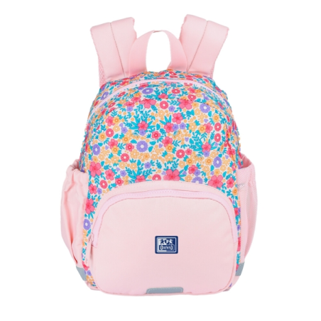 Sac à dos enfant Oxford Floral 8,5 L - 2 poches latérales à fermeture élastique - Dos rembourré ergonomique - Éléments