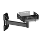 Support mural universel Aisens pour haut-parleurs - Pivotant et inclinable - Charge maximale 25 kg - Noir