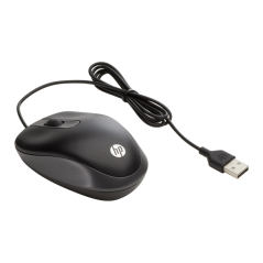 Souris de voyage HP USB - 1000 DPI - Ultra-légère et ultra-compacte pour les déplacements - 2 boutons + molette de défilement