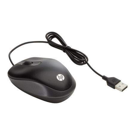 Souris de voyage HP USB - 1000 DPI - Ultra-légère et ultra-compacte pour les déplacements - 2 boutons + molette de défilement