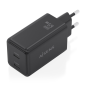 Chargeur Aisens GaN 65 W - 2 ports USB-C PD3.0 QC4.0 - Technologie IA - Noir