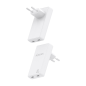 Chargeur Aisens Ultra Slim GaN 65 W - 2 ports USB-C PD3.0 QC4.0 - Technologie IA - Blanc