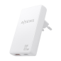 Chargeur Aisens Ultra Slim GaN 65 W - 1 port USB-C PD3.0 QC4.0 - 1 port USB-A QC3.0 - Technologie IA - Blanc