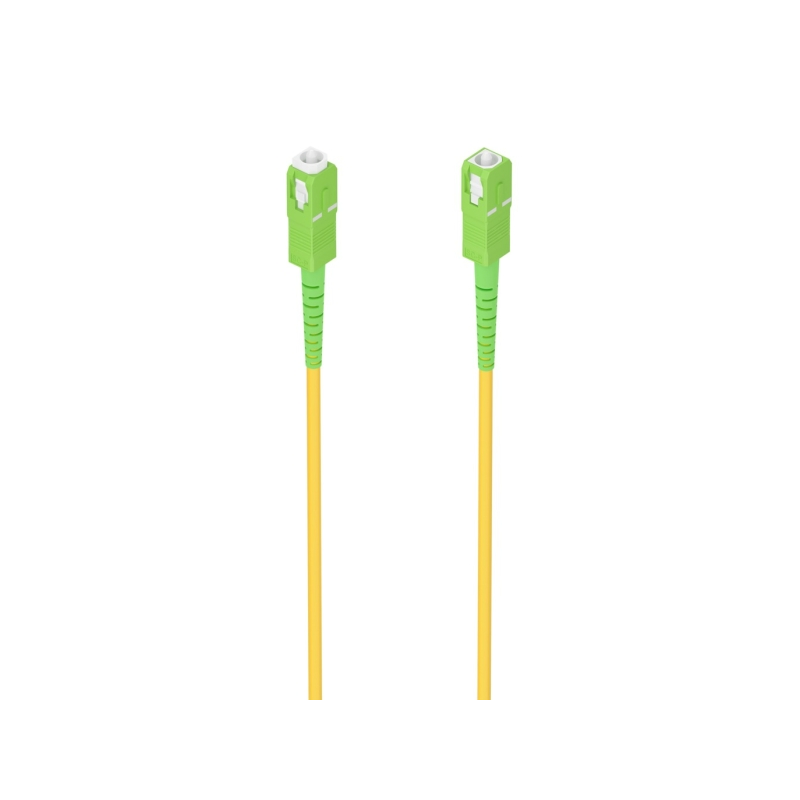 Câble de brassage à fibre optique Aisens G657A2 3.0 9/125 SMF Simplex CPR DCA LSZH - SC/APC-SC/APC - 5 m - Jaune