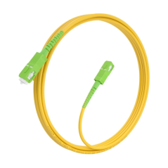 Câble de brassage à fibre optique Aisens G657A2 3.0 9/125 SMF Simplex CPR DCA LSZH - SC/APC-SC/APC - 5 m - Jaune