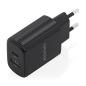 Chargeur Aisens GaN 30 W - 1 port USB-C PD3.0 QC4.0 - 1 port USB-A QC3.0 - Technologie IA - Couleur noire