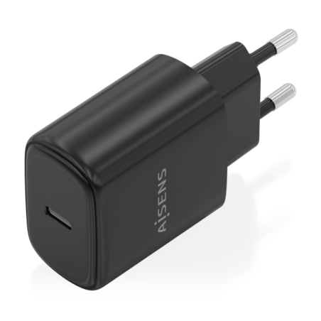 Chargeur Aisens GaN 30 W - 1 port USB-C PD3.0 - Technologie IA - Couleur noire