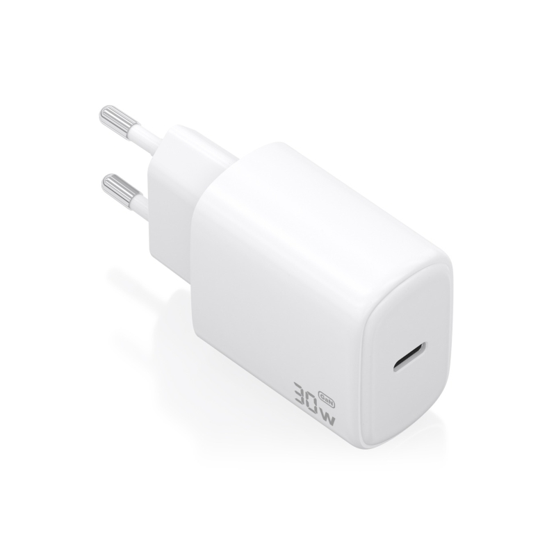 Chargeur Aisens GaN 30 W - 1 port USB-C PD3.0 - Technologie IA - Blanc