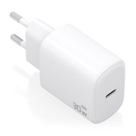 Chargeur Aisens GaN 30 W - 1 port USB-C PD3.0 - Technologie IA - Blanc