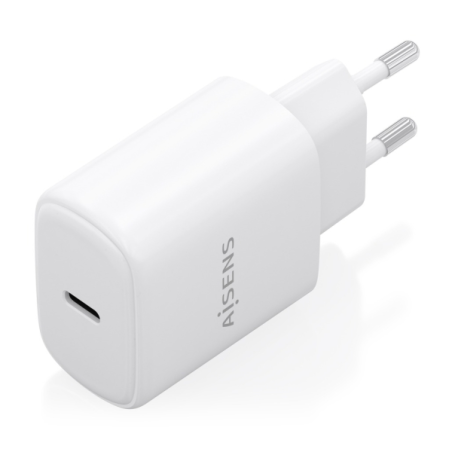 Chargeur Aisens GaN 30 W - 1 port USB-C PD3.0 - Technologie IA - Blanc