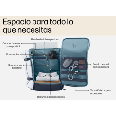 Sac à dos extensible HP Travel pour ordinateur portable 15,6" (25-30 L) - Polyester résistant - Compartiment rembourré