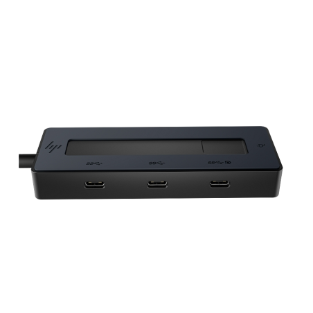 Hub multiport HP USB-C 4K - 4 ports USB-C 10 Gbit/s - Alimentation 65 W - Sortie vidéo 4K via DisplayPort Alt Mode - Design