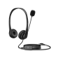 Casque stéréo USB HP G2 avec microphone antibruit - Arceau réglable - Coussinets d'oreille en similicuir pour un confort