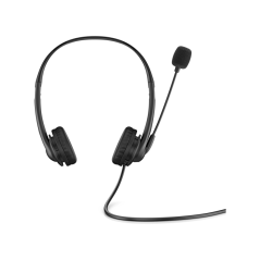 Casque stéréo USB HP G2 avec microphone antibruit - Arceau réglable - Coussinets d'oreille en similicuir pour un confort