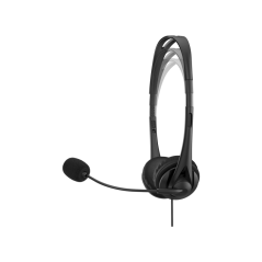 Casque stéréo USB HP G2 avec microphone antibruit - Arceau réglable - Coussinets d'oreille en similicuir pour un confort