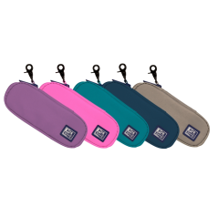 LOT de 5 Trousse semi-rigide Oxford à crochet en B - 1 compartiment - Crochet de suspension - Poche intérieure en filet