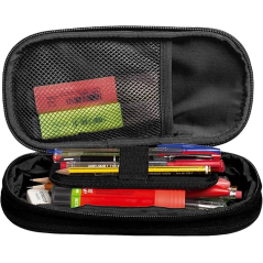 Trousse extensible Oxford B-Max - 1 grand compartiment - 2 poches extérieures - Fabriquée à partir de matériaux recyclés - Noire