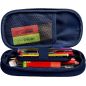 Trousse extensible Oxford B-Max - 1 grand compartiment - 2 poches extérieures - Fabriquée à partir de matériaux recyclés - Bleu