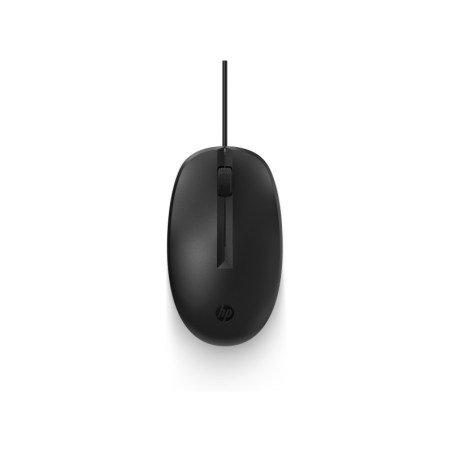 Souris laser USB HP 128 - Capteur réglable 1200 DPI - Design ergonomique ambidextre - 3 boutons et molette de défilement - Plug
