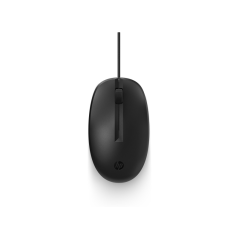 Souris USB HP 125 - Capteur optique 1200 DPI - Design ergonomique ambidextre - 3 boutons et molette de défilement - Noire