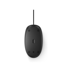 Souris USB HP 125 - Capteur optique 1200 DPI - Design ergonomique ambidextre - 3 boutons et molette de défilement - Noire
