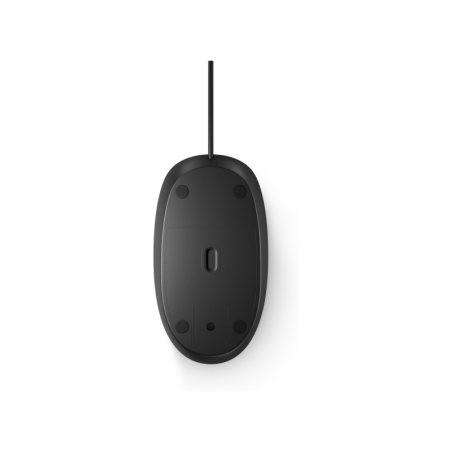 Souris USB HP 125 - Capteur optique 1200 DPI - Design ergonomique ambidextre - 3 boutons et molette de défilement - Noire