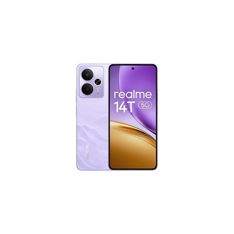 Smartphone Realme 14T 5G - Écran AMOLED 6,67" 120 Hz - 8 Go de RAM - 256 Go de stockage - Double caméra 50 MP + 2 MP avec
