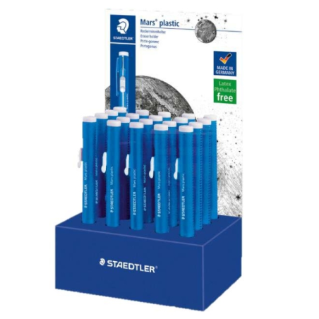 Présentoir gommes bleues Staedtler Mars