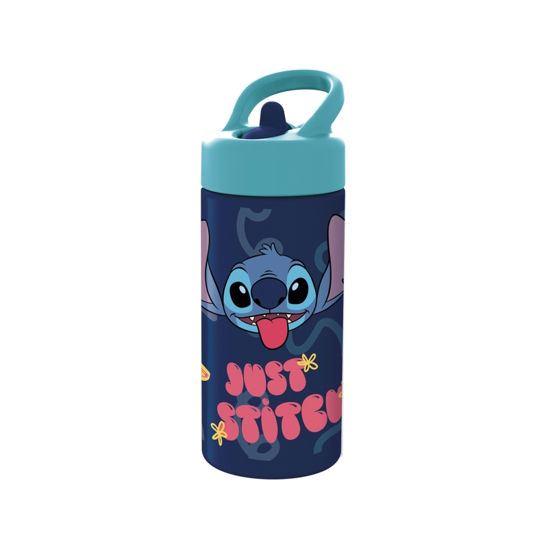 Gourde Safta Stitch Sweet 410 ml - PVC sans BPA - Valve de vidange - Poignée supérieure - Bouchon à vis - 74 x 64 x 178 mm Gourde Safta Stitch Sweet 410 ml - PVC sans BPA - Valve de vidange - Poignée supérieure - Bouchon à vis - 74 x 64 x 178 mm