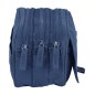 Trousse Safta Basic - 3 compartiments zippés - Poche avant - Bandoulière réglable - 1,72 L - 215 x 80 x 100 mm - Bleu marine