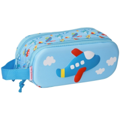 Sac de voyage Safta tout usage - Fermeture éclair - Poignée latérale - Bleu clair