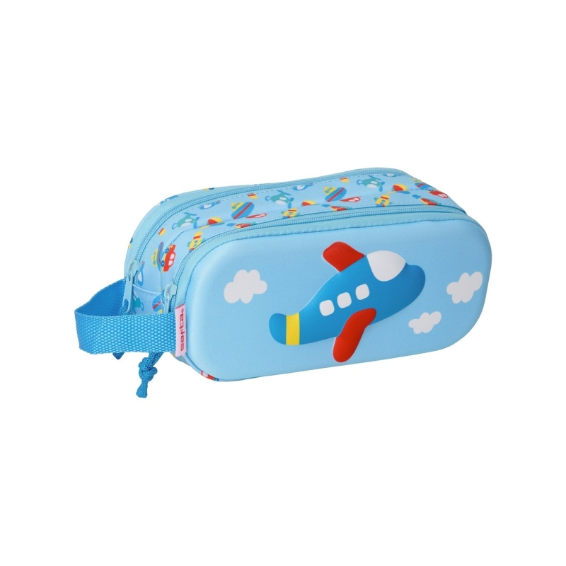 Sac de voyage Safta tout usage - Fermeture éclair - Poignée latérale - Bleu clair