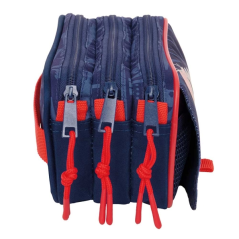 Trousse Safta Spider-Man - 3 compartiments zippés - Poche avant - Bandoulière réglable - 1,72 L - 215 x 80 x 100 mm - Bleu