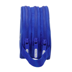 Trousse Safta Real Madrid - 3 compartiments zippés - Poignée latérale - 1,25 L - 210 x 70 x 85 mm - Bleue