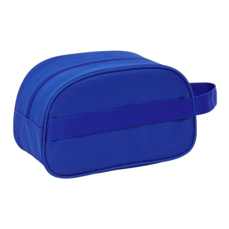 Trousse de toilette Safta Real Madrid 5L - Fermeture éclair - Poignée latérale - Compatible trolley - 260 x 120 x 150 mm - Bleue