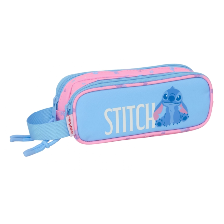 Trousse Safta Stitch Bright - Fermeture éclair - Poignée latérale - 1 L - 210 x 60 x 80 mm - Bleue