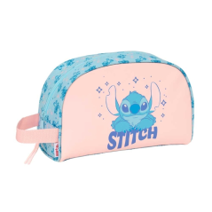 Trousse de toilette Safta Stitch Ohana 5L - Fermeture éclair - Poignée latérale - Compatible trolley - Poche intérieure - 280 x