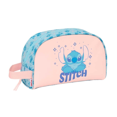 Trousse de toilette Safta Stitch Ohana 5L - Fermeture éclair - Poignée latérale - Compatible trolley - Poche intérieure - 280 x